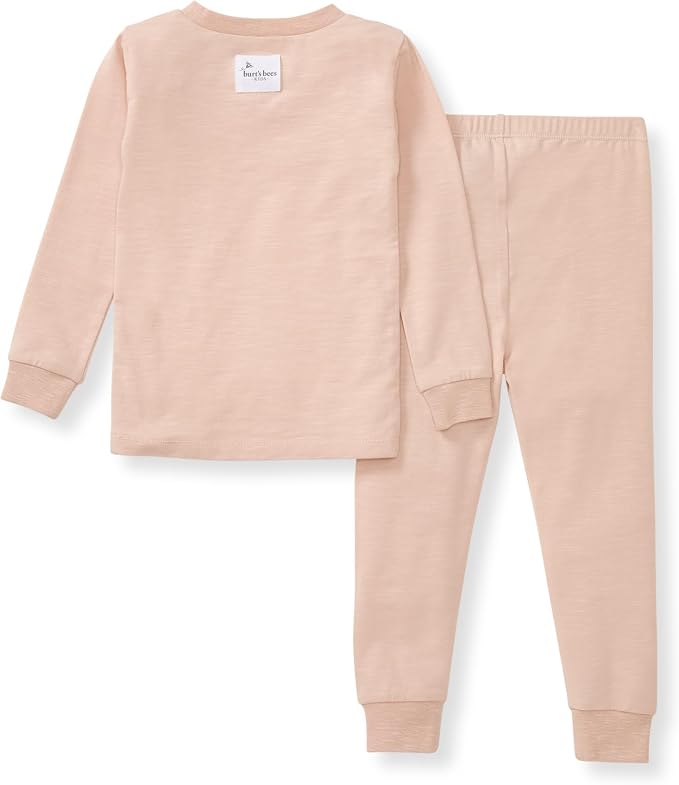 Burt's Bees Baby Unisex Baby Honeysoft Pajamas, Tee and Pant 2-Piece PJ Set - Image 2