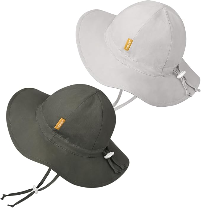 Baby Girl Sun Hat with UPF 50+ Outdoor Adjustable Toddler Beach Hat with Wide by DANMY
