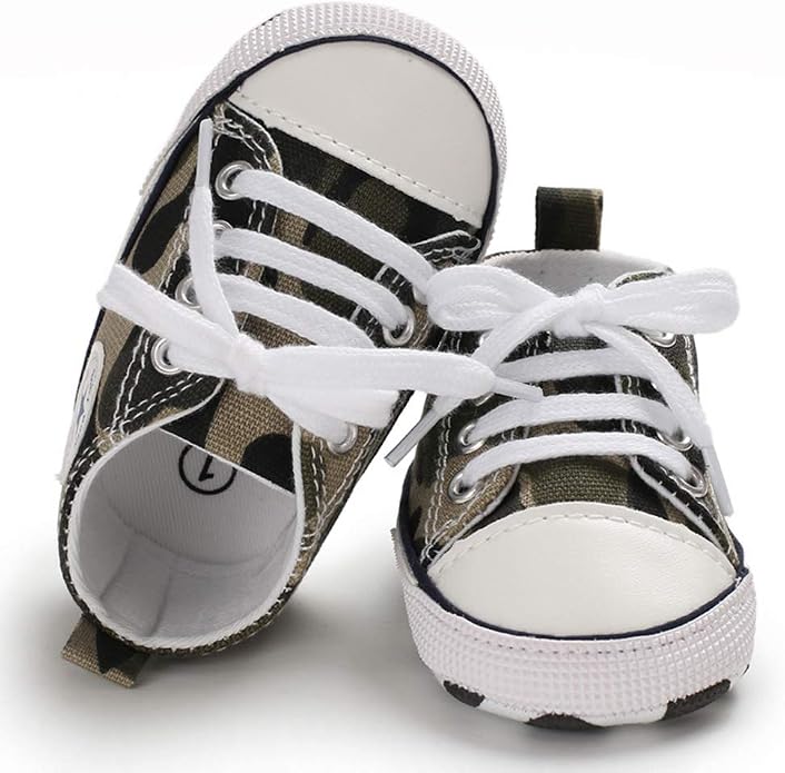 Unisex Baby Girls Boys Canvas High-top Shoes, Newborn Infant Anti-Slip Soft - Image 4