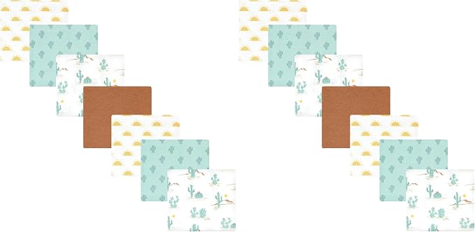 Hudson Baby Unisex Baby Cotton Flannel Receiving Blankets Bundle, Desert Cactus by HudsonBaby