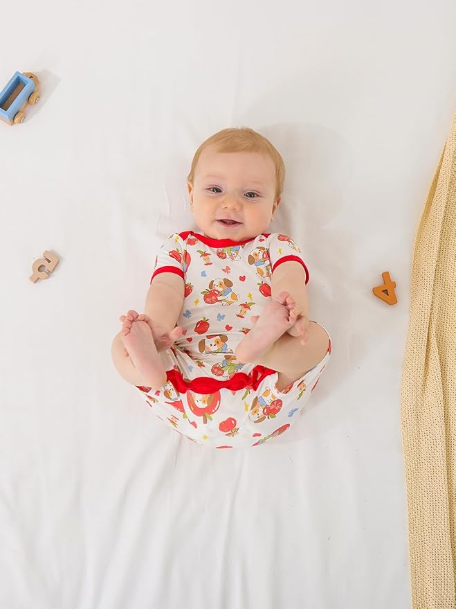 GUISBY Baby Rayon Romper Pajamas, 0-24M | Silky Soft Feel，Snap Closure，Footless - Image 4
