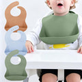Set of 3 Silicone Bibs for Babies Toddler, Soft Adjustable Bibs for Baby Girl by Unknown