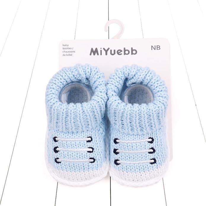 Infant Baby Boys Girls Knitted Booties Soft Cute First Walking Socks Shoes | - Image 3