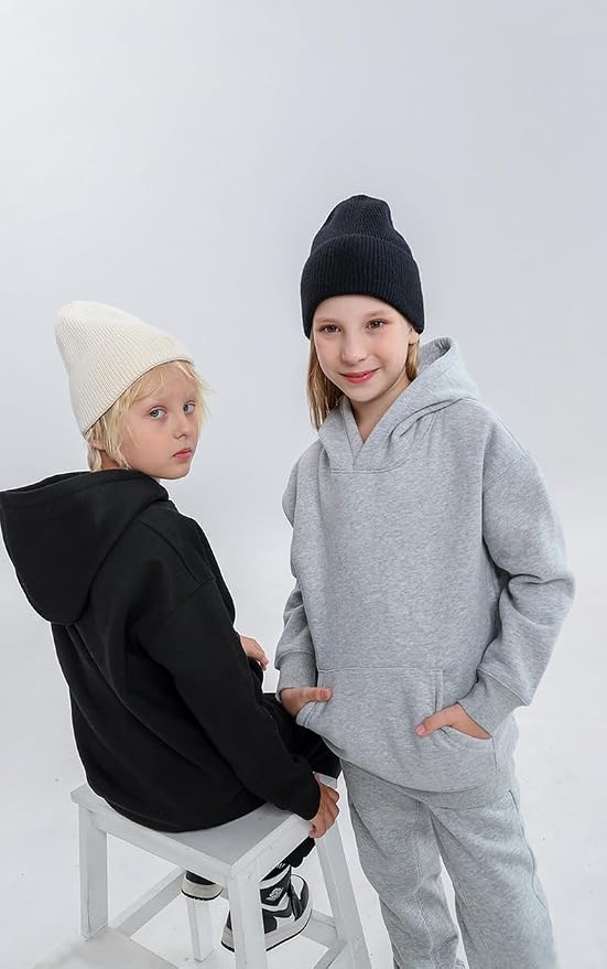 Toddler Boys Girls Sweatshirt Cotton Solid Fall Pullover Hoodie | Long Sleeve - Image 4