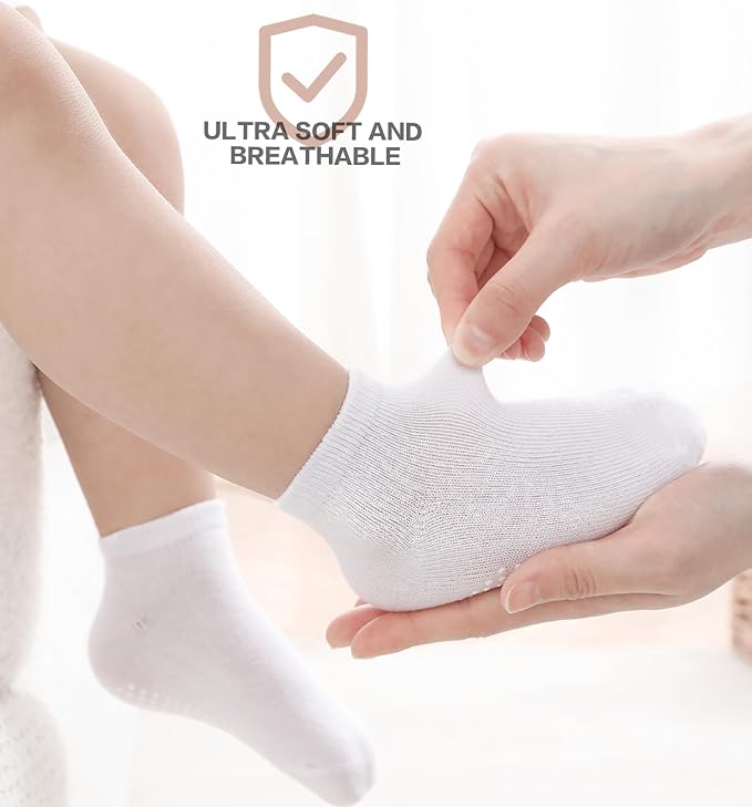 Baby Non-Slip Ankle Socks 12 Pack Soft Cotton - Image 4