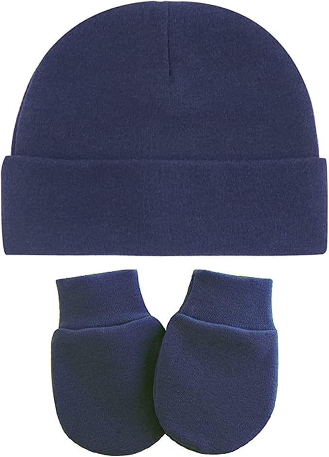 UTTPLL Newborn Hats Mittens Set Toddler Girls Boys Cotton Nursery Hospital by UTTPLL