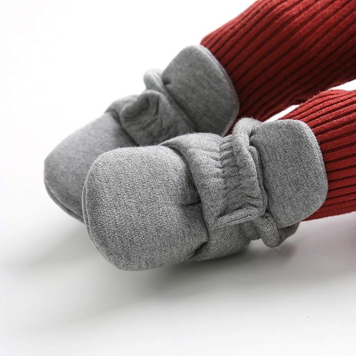 Infant Baby Boys Girls Cozy Fleece Booties Stay on Slippers Non Slip Soft - Image 3