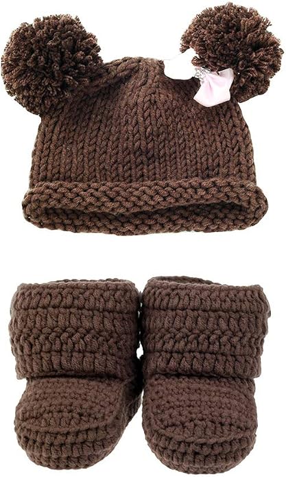 Knit Crochet Baby Booties Newborn Socks Handmade Shoes Deep by zefen
