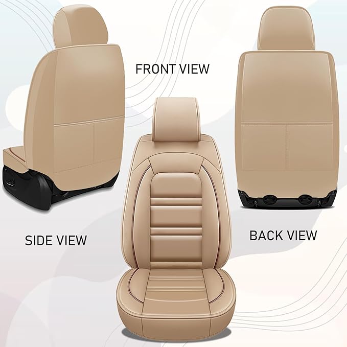 Seat Cover for Toyota 4runner 1991-2025 | Car Seat Covers Front Seats, Waterproof Seat Protectors, Automotive Front Seat Covers (Front Seat, Beige)