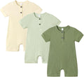 Bafeicao Baby Boy Girl 2/3 Pack Solid Romper Ribbed Short/Long Sleeve | by Bafeicao