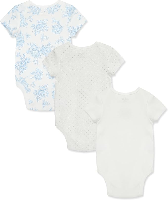 Little Me Clothes for Baby Girls' 3-Pack 100% Cotton Bodysuits - Image 2