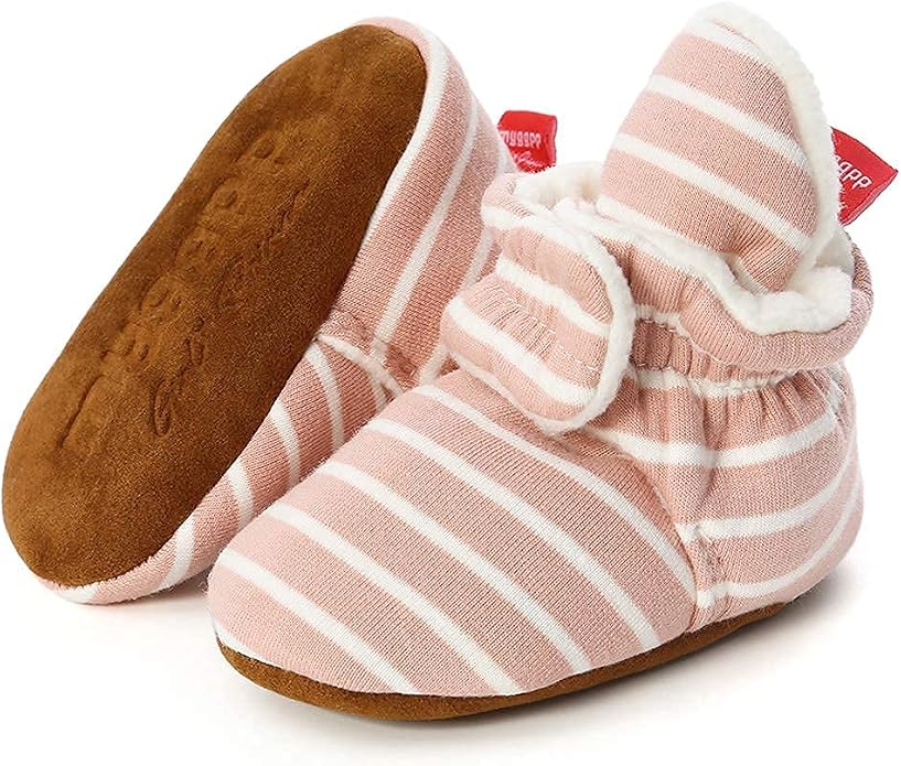 Sawimlgy Newborn Infant Baby Girl Boy Cotton Booties Stay On Sock Slippers Soft by Sawimlgy