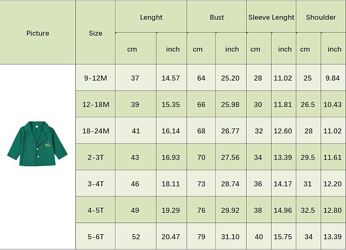 Baby Boy Jacket Toddler Golf Clothes Long Sleeve Lapel Button Down Top Infant - Image 7