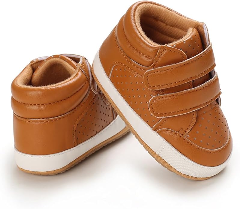 Clowora Baby Boys Girls Shoes Non-Slip Rubber Sole Sneakers Infant First Walking Toddler Crib Shoes Newborn Loafers Flats.