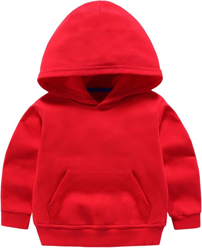 Toddler Boys Girls Sweatshirt Cotton Solid Fall Pullover Hoodie | Long Sleeve by YAGATA