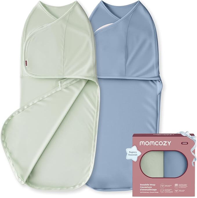 Momcozy Swaddles for Newborns, Quiet Fastener Swaddle for Infant 0-3 Months | by Momcozy
