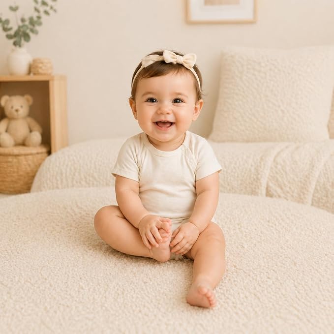 GUISBY Baby Romper 3-Pack Short Sleeve Rayon of Bamboo Bodysuit Set, 0-24M | - Image 6