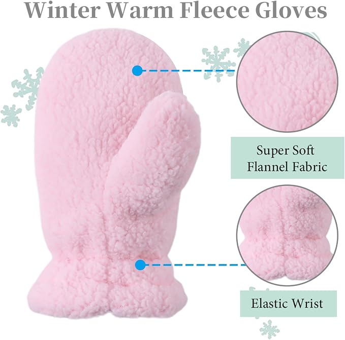 Zsedrut Baby Boys Winter Glove Warm Toddler Infant Girls Mittens Fleece Lined - Image 3