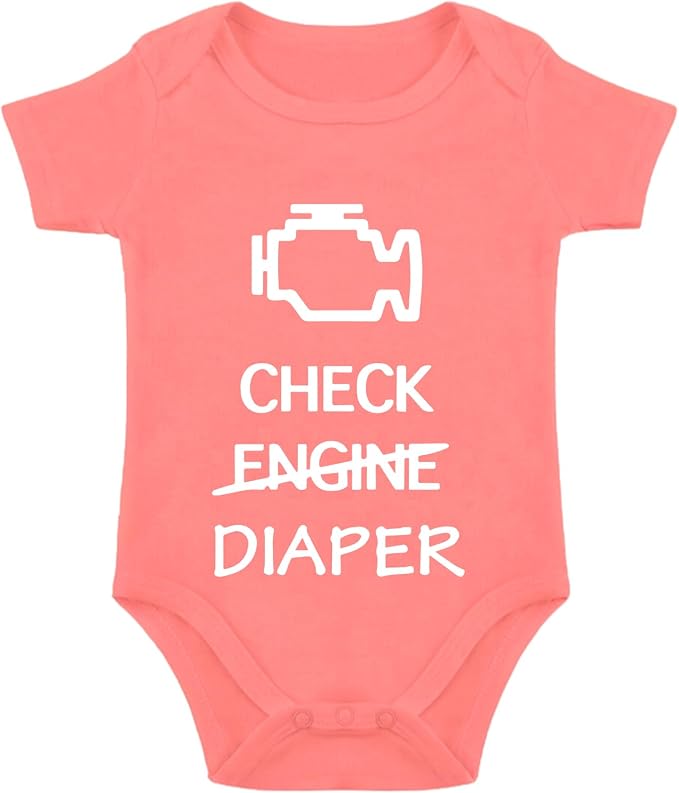 Check Engine Diaper Bodysuit by Unknown