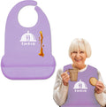 Silicone Adult Bibs with Crumb Catcher, Washable and Adjustable Adult Bibs by EpoBob