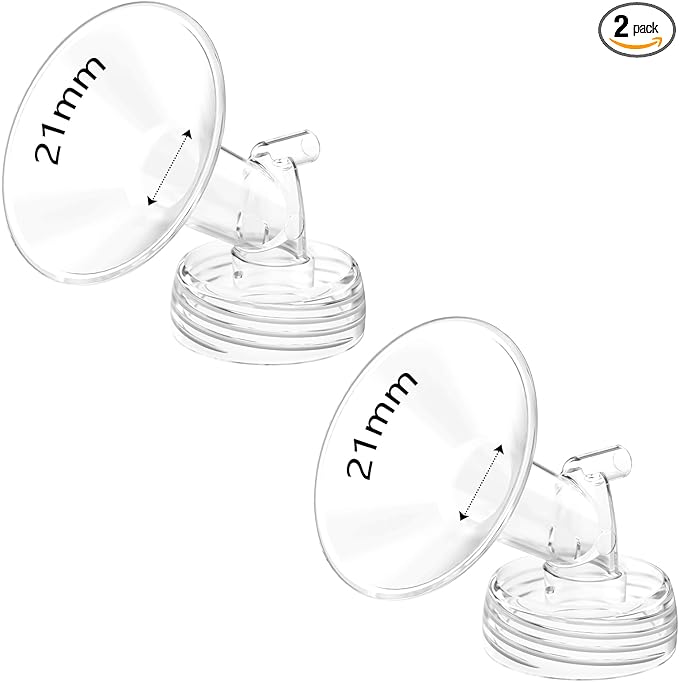 2pcs 21mm Flanges Compatible with Spectra S2 S1 9 Plus Ameda MYA Motif Luna Cimilre Breastpumps, Replacement to Spectra Pump Parts Spectra Flange, for Spectra Pump Parts and Spectra Shield