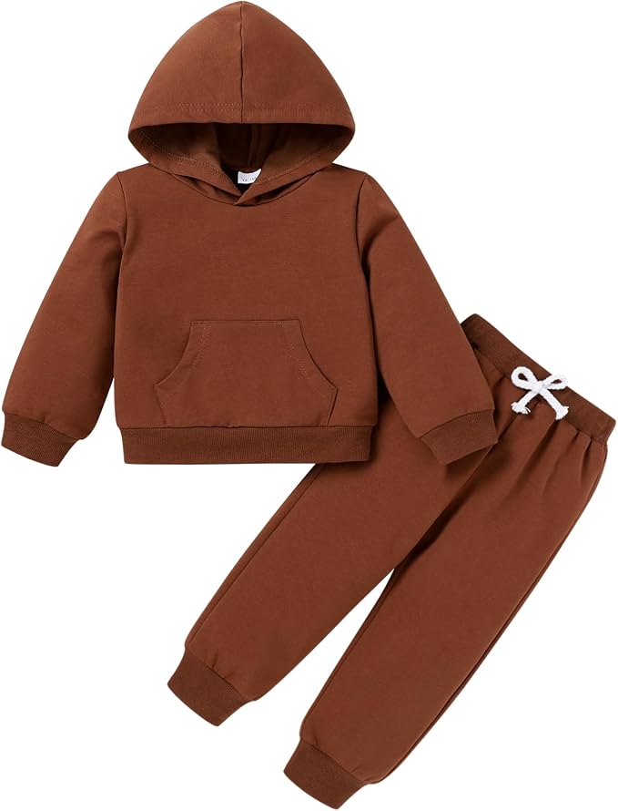 Happy Town Baby Fall Outfits for Girl Boy Long Sleeve Hoodie Top and Long by HappyTown