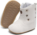 Meckior Baby Girls Cowboy Tassel Boots Side Zipper Moccasins Soft Bottom by Meckior