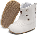 Meckior Baby Girls Cowboy Tassel Boots Side Zipper Moccasins Soft Bottom by Meckior