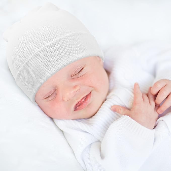 BQUBO Baby Hats and Mittens Infant Cotton Beanie Gloves No Scratch Set Newborn - Image 3
