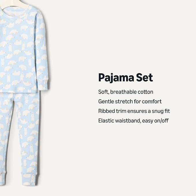 Amazon Essentials x Sofia Grainge Unisex Babies' Snug-Fit Cotton Footed Pajamas - Image 2