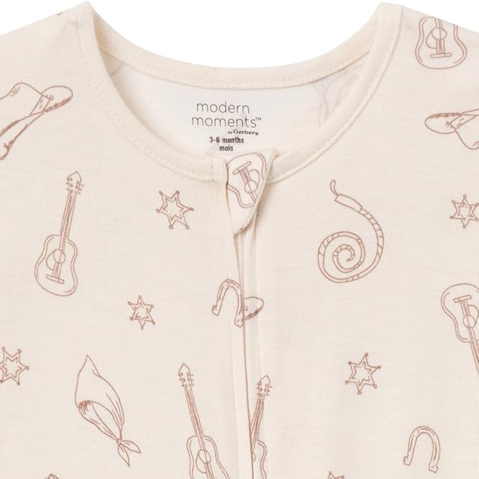 Modern Moments by Gerber Baby Viscose 2-pack Footless Tight Fitting Pajamas - Image 4