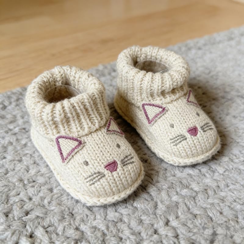 2 pairs Cute Knit Animal Baby Booties - Image 4