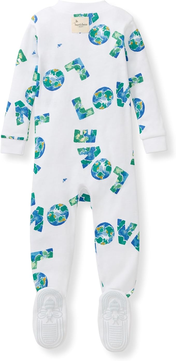 Burt's Bees Baby Boys Organic Cotton, Snug Fit Footed Sleeper Pajamas | - Image 2