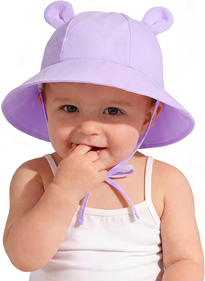 Zando Wide Brim Baby Sun Bucket Hat 0-4T UPF 50+ by ZANDO