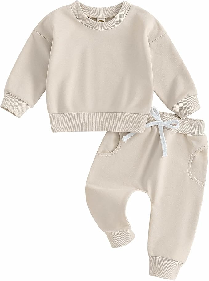 Tiaham Baby Boy Clothes Girl Outfits Fashion Sweatshirt Sweat Pant Kids Toddler Tops Pant Sets