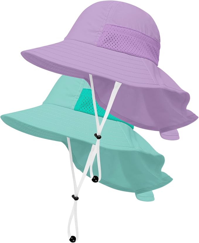 Toddler Baby Sun Hat Kids Summer Beach Essentials Adjustable Beach Hats by HONGTEYA