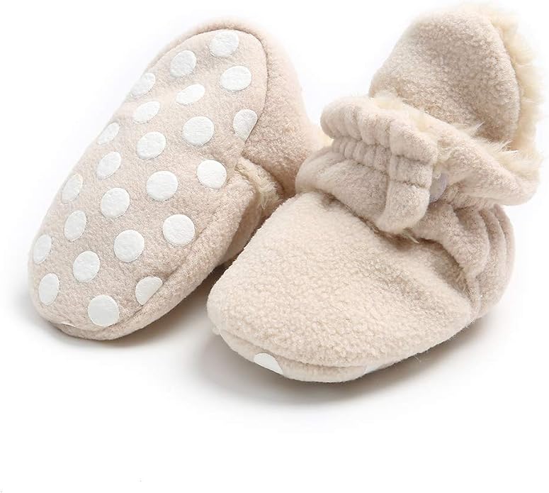 Ohwawadi Infant Baby Boys Girls Slippers Cozy Fleece Booties Soft Bottom Warm - Image 6