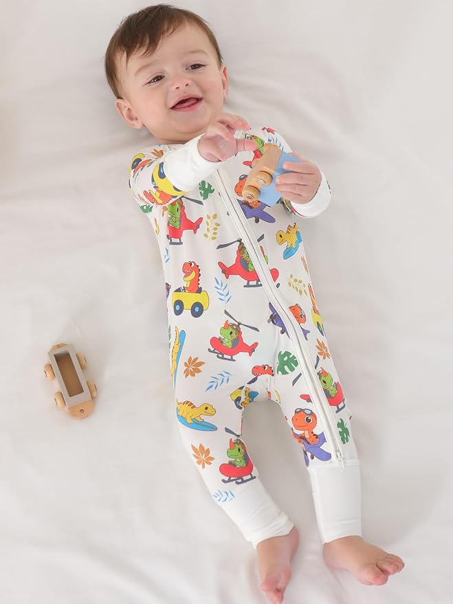 GUISBY Baby Footless Pajamas, Rayon of Bamboo, NB-2T | Rayon of bamboo softness - Image 5