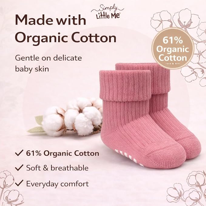 Little Me Baby Socks 16 Pairs | 61% Organic Cotton | Sizes 0-12M & 12-24M | - Image 7