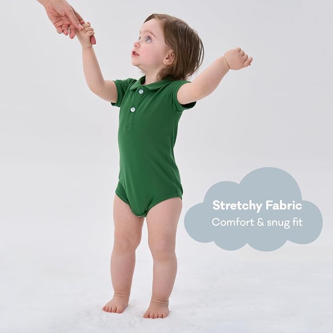 pureborn Baby Girls Boys Bodysuit Super Soft Cotton Romper 0-24 Months | - Image 2