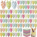 200 Pcs Spring Dog Bandanas Bulk Bunny Egg Carrot Bandanas by Jeere