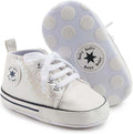 Unisex Baby Girls Boys Canvas High-top Shoes, Newborn Infant Anti-Slip Soft by KKIIDDSS