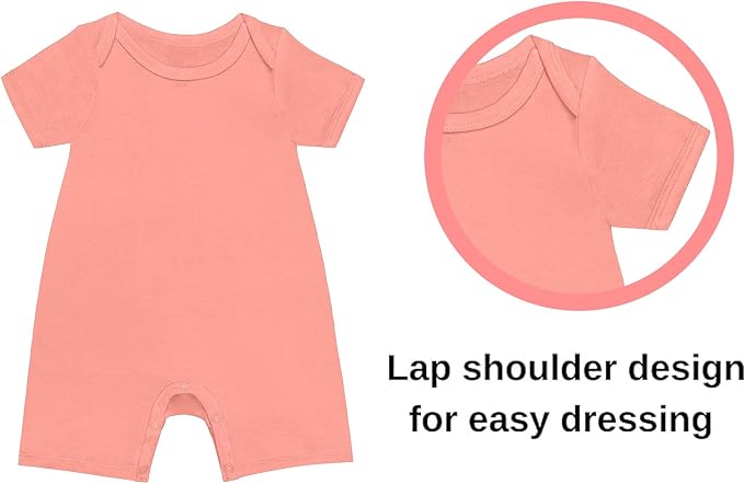 GUISBY Baby Rayon Romper Pajamas, 0-24M | Silky Soft Feel，Snap Closure，Footless - Image 2