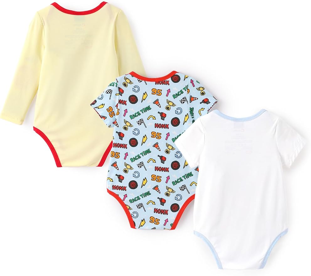 Disney Baby Viscose Made from Bamboo 3-Pack Bodysuits Set Newborn to Infant - Image 2