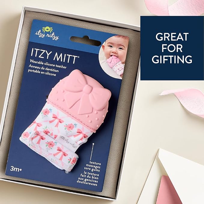 Itzy Ritzy Silicone Teething Mitt, Soothing Infant Teething Mitten - Image 6