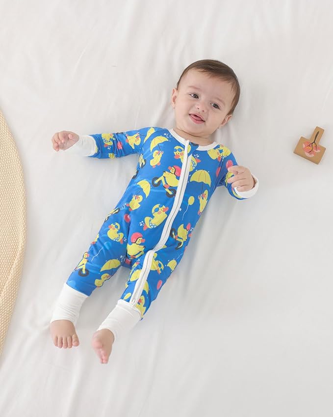 GUISBY Baby Footless Pajamas, Rayon of Bamboo, NB-2T | Rayon of bamboo softness - Image 7