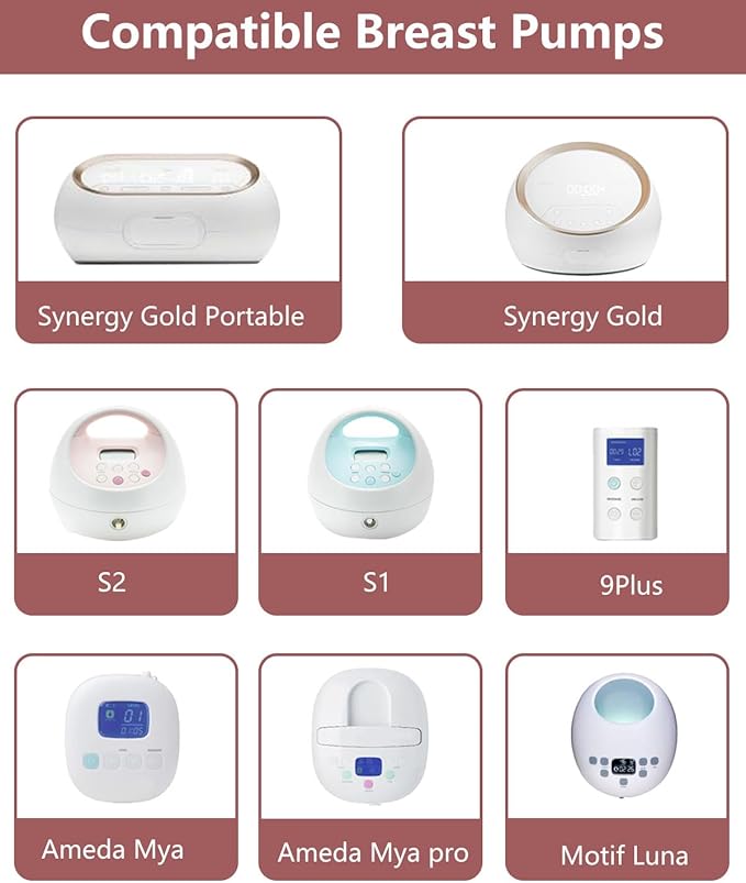 4packs 28mm Full Breast Replacement Pump Parts for Spectra S1 S2 9 Plus Synergy Gold Include 13mm Flange,Valve,Backflow Protector,Tube,Bottle,Caps, Fit for Motif Luna Cimilre Ameda MYA Pump