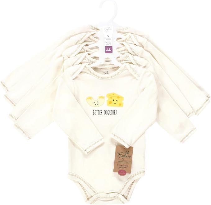 Touched by Nature Unisex Baby Organic Cotton Long-Sleeve Bodysuits - Image 2
