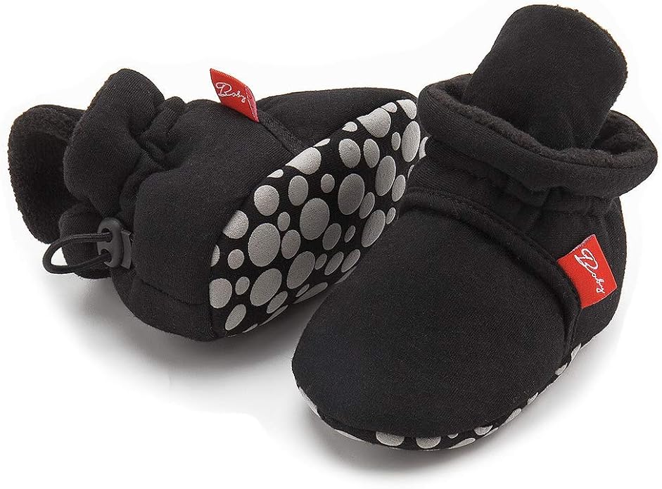Babelvit Newborn Baby Boy Girl Soft Fleece Booties Stay On Infant Slippers by Babelvit