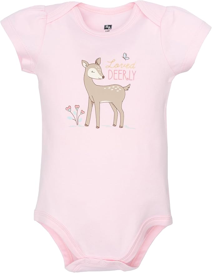 Hudson Baby Infant Girls Cotton Bodysuits 5-Pack - Image 3